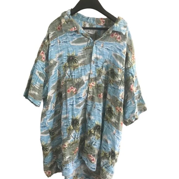 Ocean & Coast Men's XXL Short Sleeve Button Down Shirt - Picture 2 of 6
